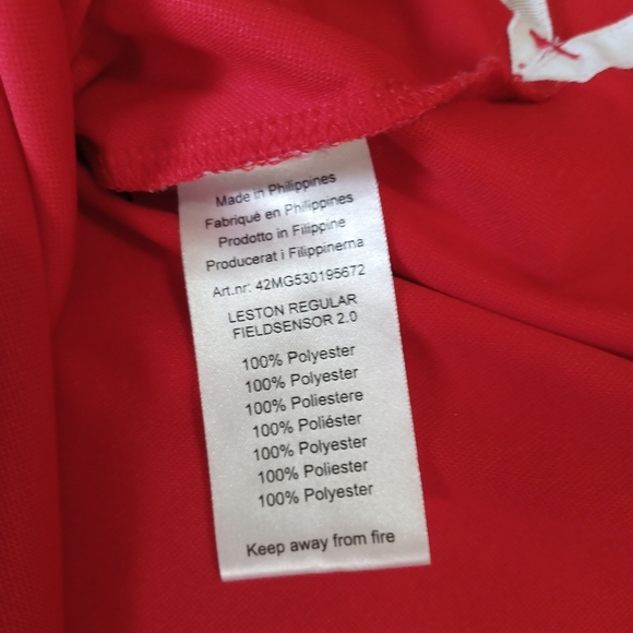 JL J. Lindeberg XXL Cherry Red Polo Golf Shirt Performance Outdoor - Picture 10 of 11